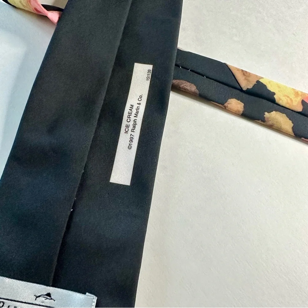 Vintage 1997 ICE CREAM Cone Classic Ralph Marlin Tie, 3.25” x 59” - Picture 8 of 9